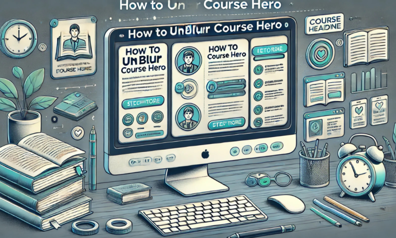 how to unblur course hero